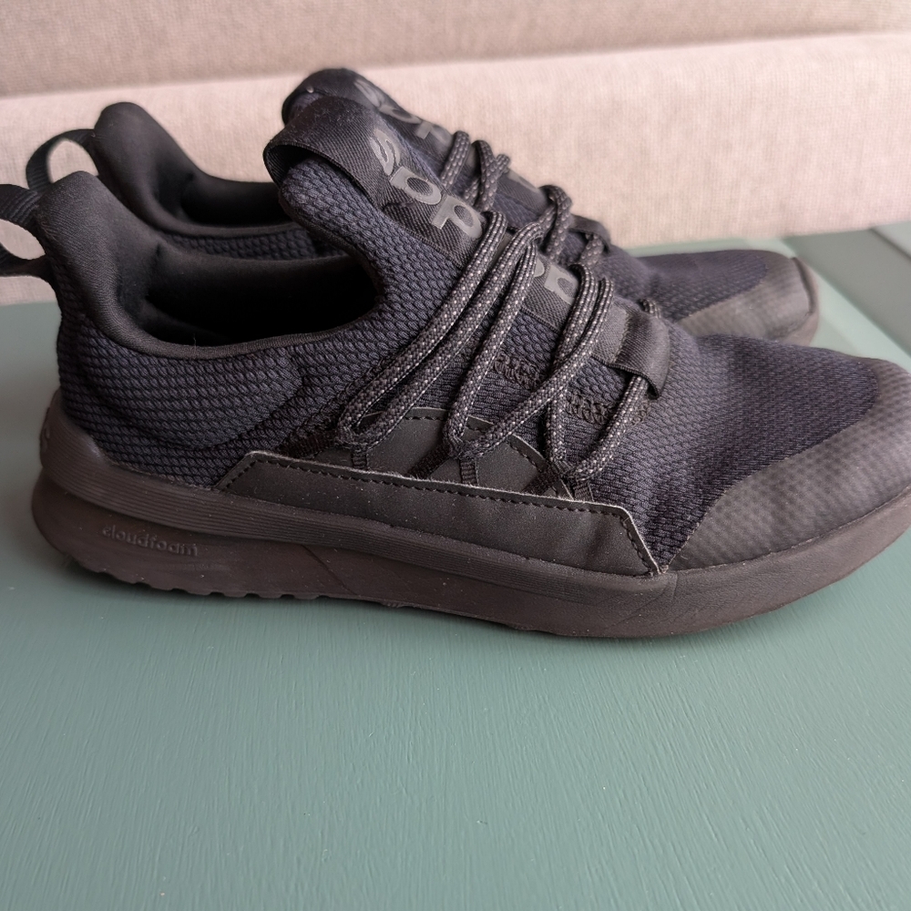Adidas All Black Kids Shoes Size 4